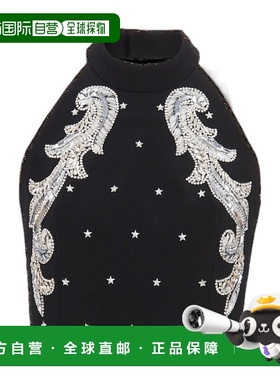 1h可退 香港直邮Balmain 露背巴洛克刺绣吊带 CF1AB162PC21