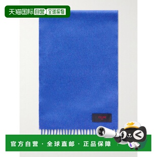 1h可退 香港直邮Celine 思琳 男士 Logo-Appliqued 流苏羊绒围巾