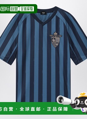 1h可退 香港直邮FENDI 男士T恤 FAF747AU8TF1PMG SS2025 蓝色 T-S