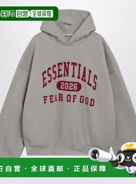 1h可退 香港直邮essentials fear of god 男士 SMOKEGREY 带Logo