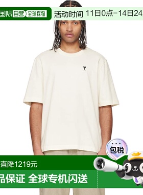 1h可退 香港直邮Ami Paris 男士 白色 Cotton Place des Victoire