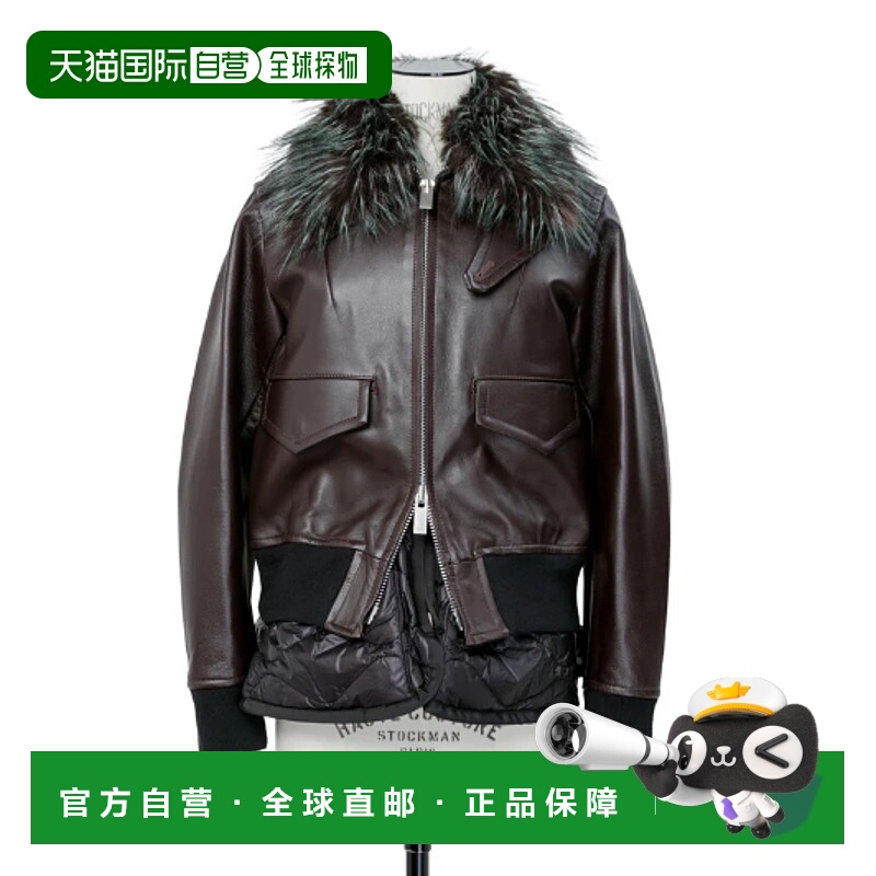 欧洲直邮sacai 男士 皮质外套