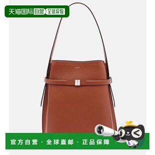 香港直邮toteme 女士 束带皮革手提包 brown棕色 舒适时尚