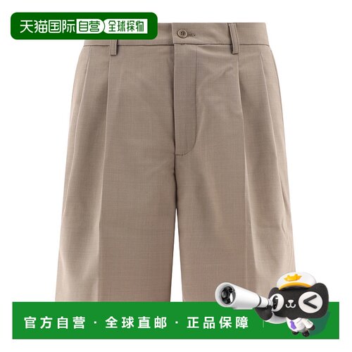 香港直邮Norse Projects 男士 褶皱短裤 N350612羊毛男装休闲裤