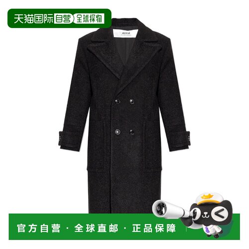 香港直邮Ami Paris 徽标双排扣大衣 UCO103282.西装