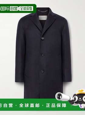 Canali 康钠丽 男士 羊毛羊绒混纺毛毡大衣 SG02870O1050男装
