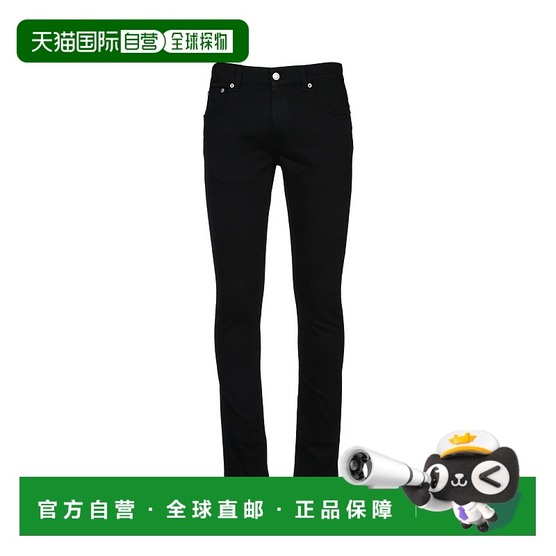 1h可退 香港直邮MCQUEEN 亚历山大 麦昆 男士 深色水洗修身牛仔裤