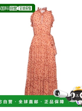 1h可退 香港直邮Sandro 女士 褶裥连衣裙 orange橙色 舒适时尚