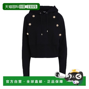 巴尔曼 舒适时尚 女士 black黑色 连帽卫衣 香港直邮Balmain