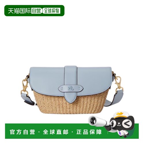 1h可退 Ralph Lauren Lynden 小号草编皮革单肩包 431P10158女包