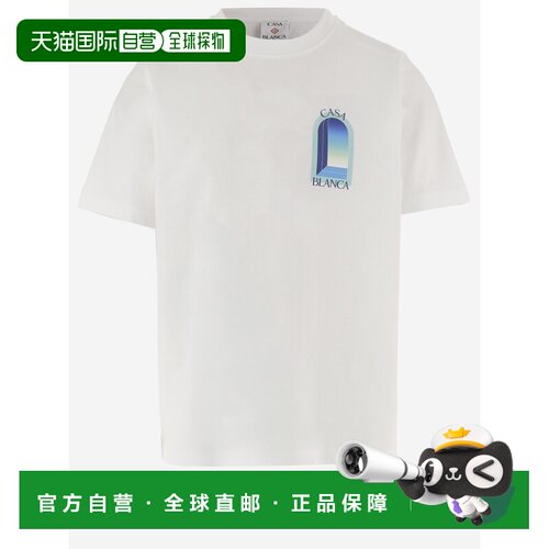 CASABLANCA 男士T恤 MPF26JTS00114 SS2026 白色 【付后1h可退】
