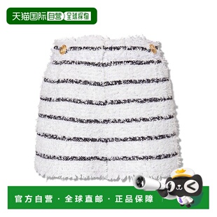 粗花呢短裤 女士 YF0PA170XD72条纹 巴尔曼 香港直邮Balmain
