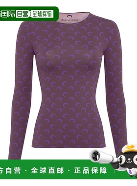 1h可退 香港直邮Marine Serre 印花长袖圆领罩衫 WTS006ACJER0001