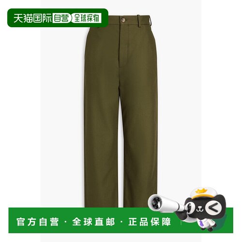 香港直邮wardrobenyc 女士 棉斜纹布直筒裤 W2220S25COMILITARY