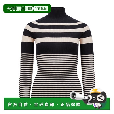 香港直邮Moncler 条纹羊毛高领长袖针织衫毛衣 K10939F00002M1180