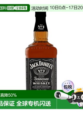 欧洲直邮Jack Daniel's杰克丹尼老No.7黑标田纳西威士忌1L 40%vol