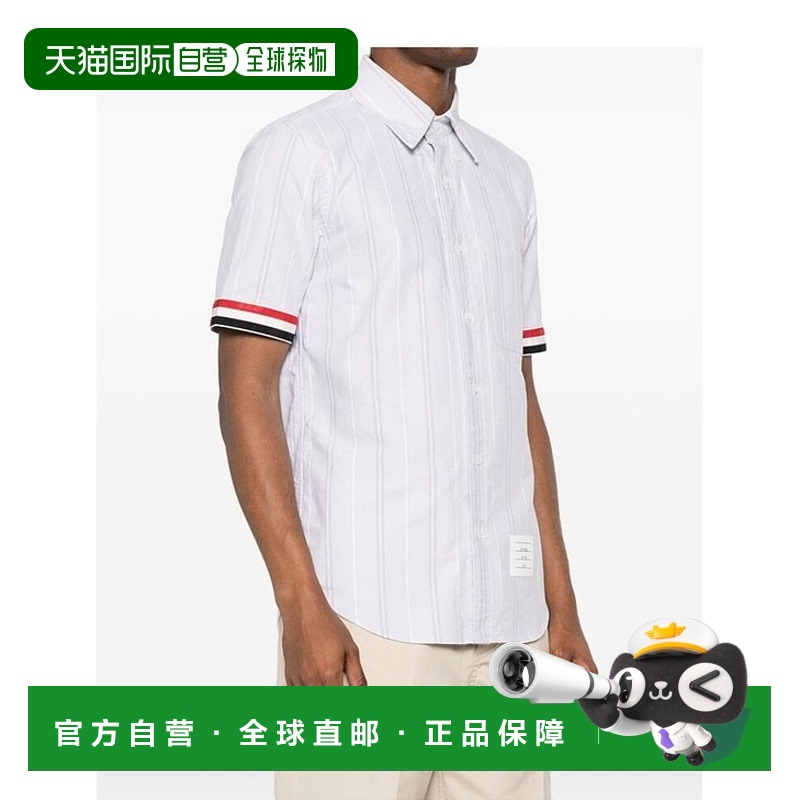 香港直邮Thom Browne 汤姆 布朗 男士 短袖衬衫 MWS245AF0789条纹