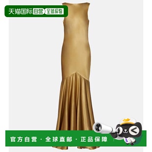 1h可退 香港直邮Nina Ricci 莲娜丽姿 女士 露背缎面礼服
