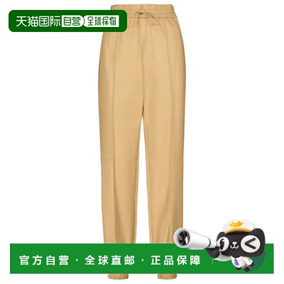 香港直邮Jil Sander 吉尔 桑达 女士 裤腿拉链皮革长裤