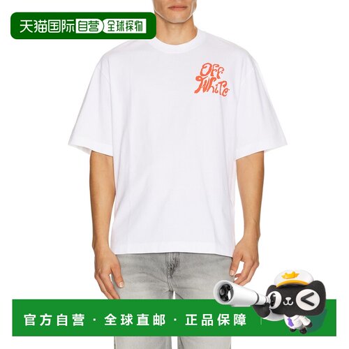 美国直邮off-white 男士 Grass Skate 墨色徽标T恤 44MAA120S26J0