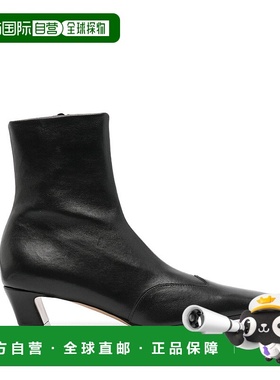 香港直邮KHAITE 女士 尖头短筒靴 F1068836 black黑色 舒适时尚