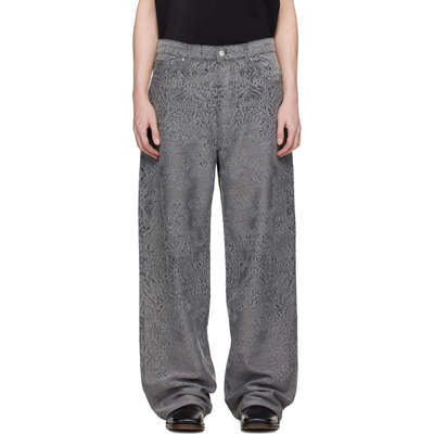 香港直邮AMIRI 男士 灰色 MA Quad Bandana Baggy 牛仔裤