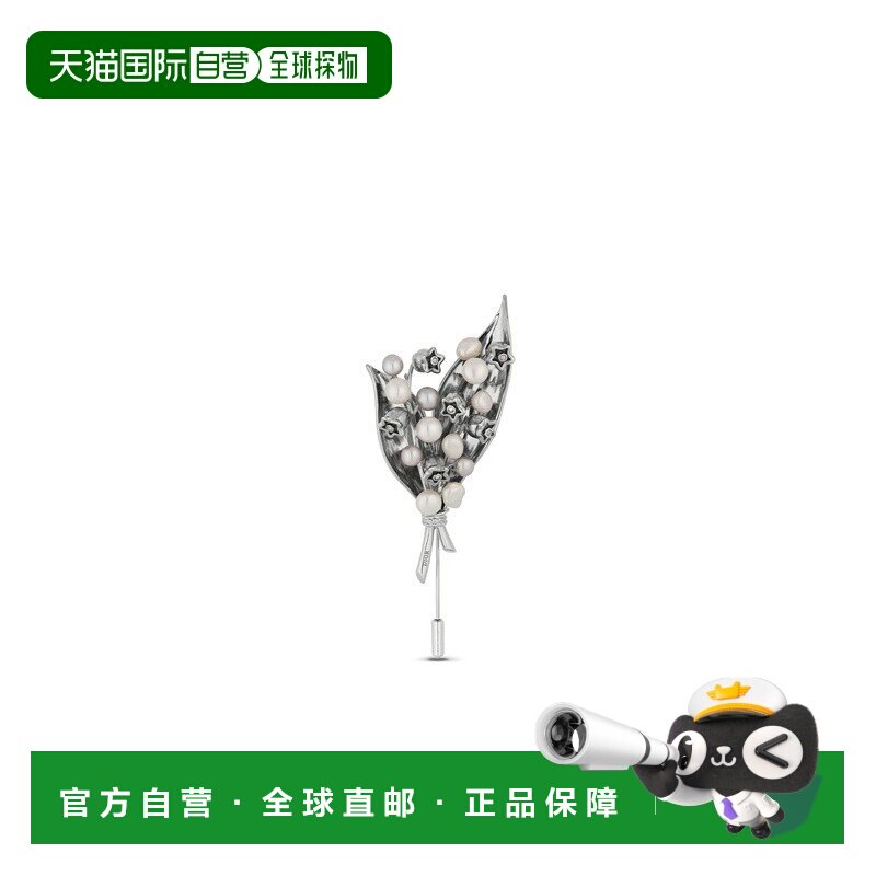 自营1h可退 欧洲直邮Dior 迪奥 男士灰色黄铜胸饰新款图片