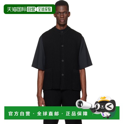 1h可退 香港直邮Homme Plisse Issey Miyake 男士 黑色 Rustic Kn