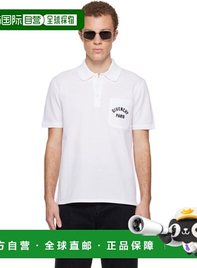 1h可退 香港直邮Givenchy 纪梵希 男士 白色 Front Pocket Polo