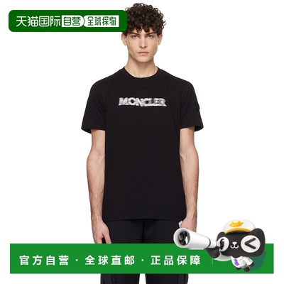 1h可退 香港直邮Moncler 盟可睐 男士 黑色 S/S T 恤 K10918C0000