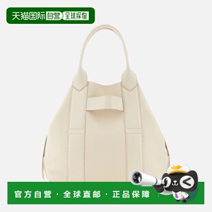 自营欧洲直邮Hogan Script中号象牙白购物袋手提包单肩包