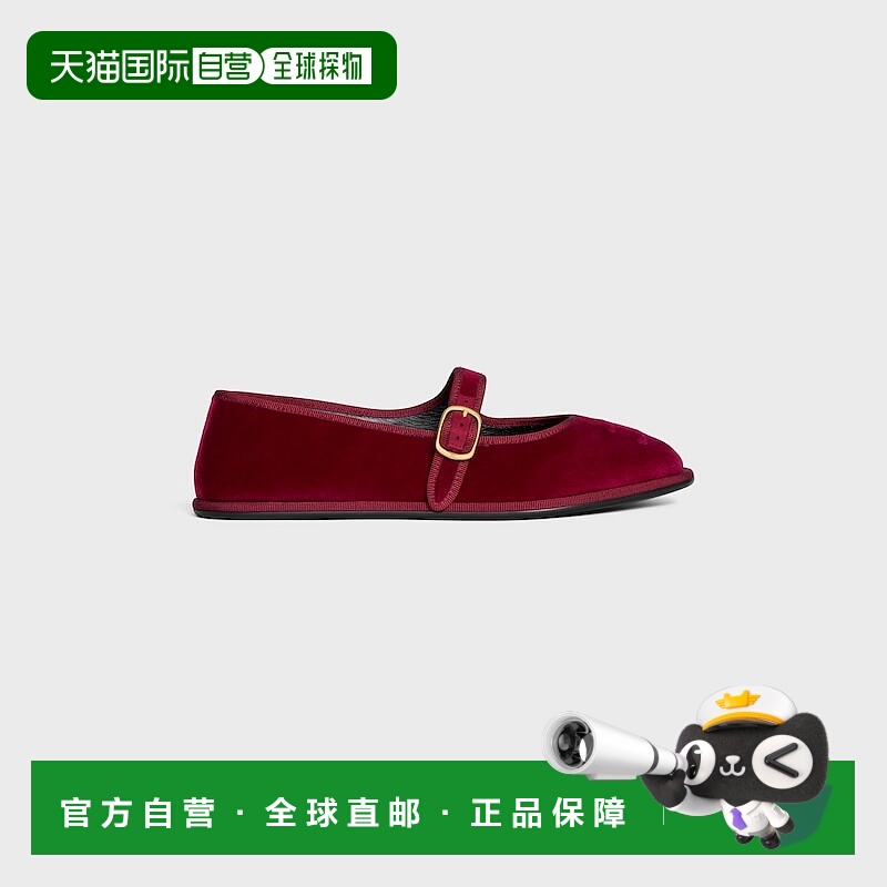自营1h可退 欧洲直邮CELINE赛琳 Triomphe EVE Mary-Jane天鹅绒芭