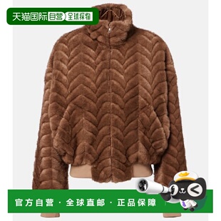 香港直邮Balenciaga 巴黎世家 女士 短款皮草带里衬夹克外套