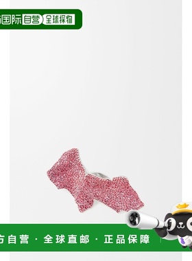 自营1h可退 欧洲直邮LOEWE/罗意威 女士银色/桃红色纯银/水晶戒指