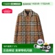 自营Burberry博柏利男士 棉服 格纹单排扣贴袋长袖