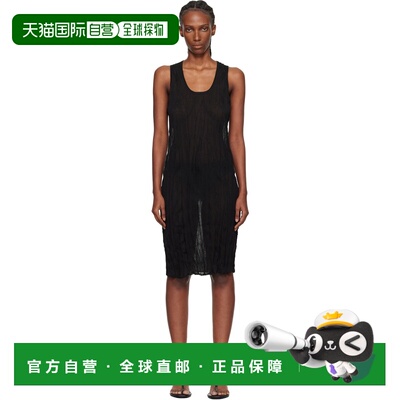 1h可退 香港直邮toteme 女士 黑色 Crinkled Knit Tank 连衣裙 26