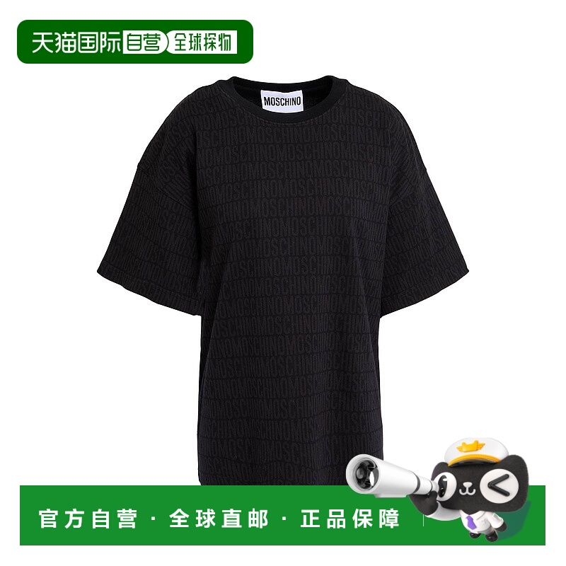 1h可退 香港直邮Moschino 莫斯奇诺 女士 T恤 black黑色 舒适时尚