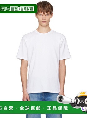 香港直邮AURALEE 男士 白色 Luster Plaiting T 恤 A00P02GT