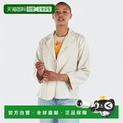 欧洲直邮Vila衣服女短外套/西装外套米色VIPRISILLA 7/8 LOOSE BL