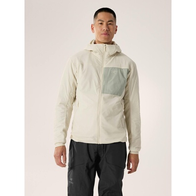 自营欧洲直邮Arcteryx始祖鸟 Proton男士海盐白尼龙连帽保暖夹克