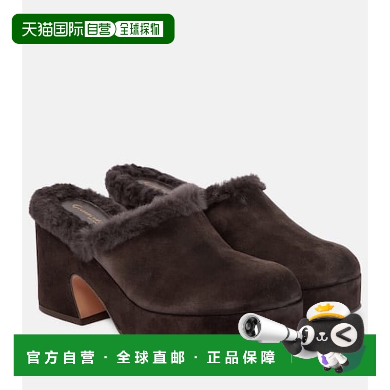 香港直邮Gianvito Rossi 吉安维托 罗西 女士 Lyss 绒面革浅口鞋