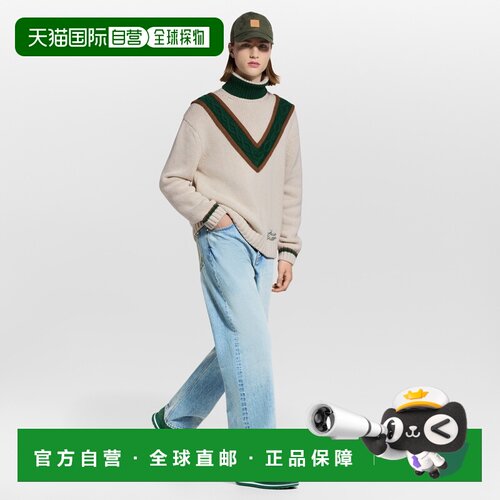 自营1h可退 欧洲直邮LV路易威登 BUTTERSOFT男士绿色小牛皮logo标