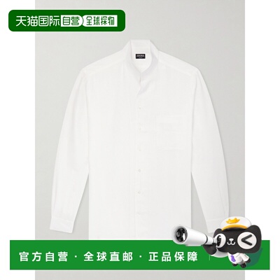 1h可退 香港直邮zegna 杰尼亚 男士 Oasi 亚麻衬衫 UHX31A3SRG100