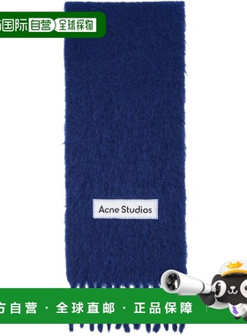 1h可退 香港直邮Acne Studios 艾克妮 女士 蓝色 Wool Fringe 围