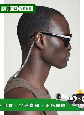 自营欧洲直邮COS 男士黑色/白色黄铜太阳镜新款