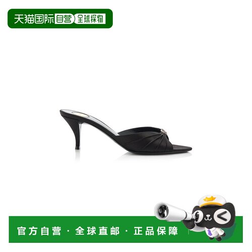 1h可退 美国直邮SaintLaurent圣罗兰Jerry Crepe-Satin女士穆勒鞋