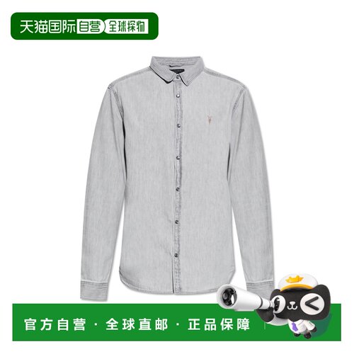1h可退 香港直邮ALL SAINTS 男士衬衫 GLEASONM165SBGREY AW2024
