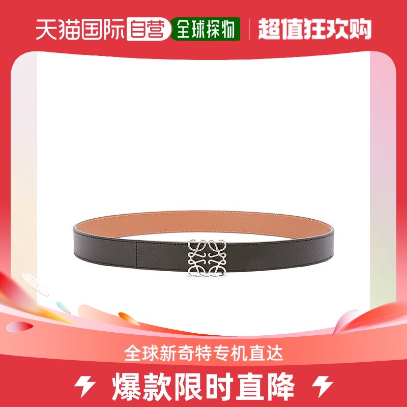 欧洲直邮Loewe罗意威皮革腰带28mm男女同款暖沙色浅燕麦色双面