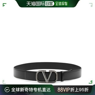 香港直邮Valentino 99新未使用 男士 黑色皮带腰带 华伦天奴