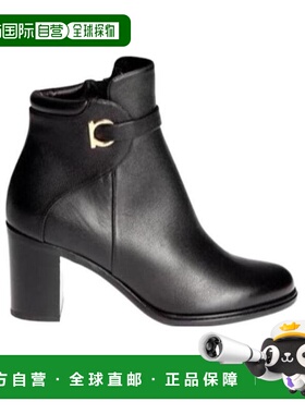 香港直邮Salvatore Ferragamo 徽标高跟靴子 064507